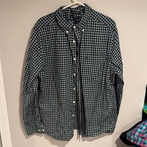 Nautica green and White Checkered Shirt